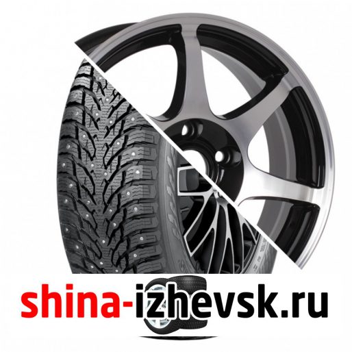 Колесо в сборе Nokian Hakkapeliitta 9 SUV 215/65 R16 T 102 + CrossStreet CR15 6.5xR16 5×112 ET46 DIA57.1 Черный полностью полированный в Ижевске